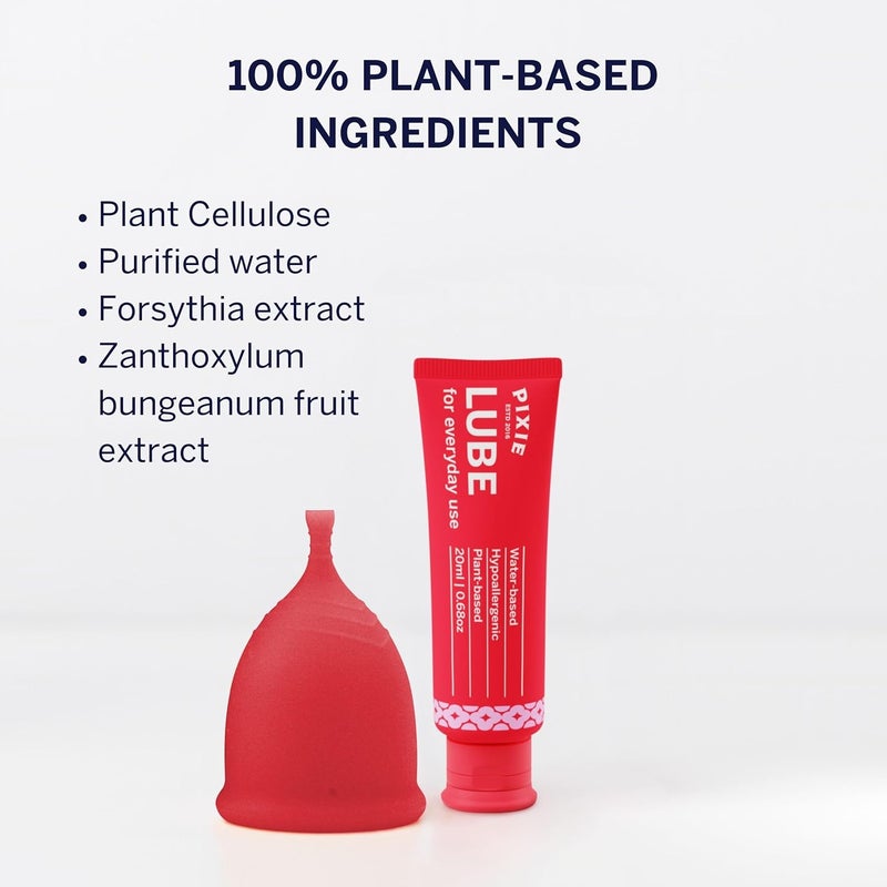 Pixie Cup Pixie Menstrual Cup Lube for Feminine Care - Make it Easy to Insert Your Period Cups - All Natural Water Based Lubricant - Very Useful for Menstrual Disc Users (20 ML) - Image 5
